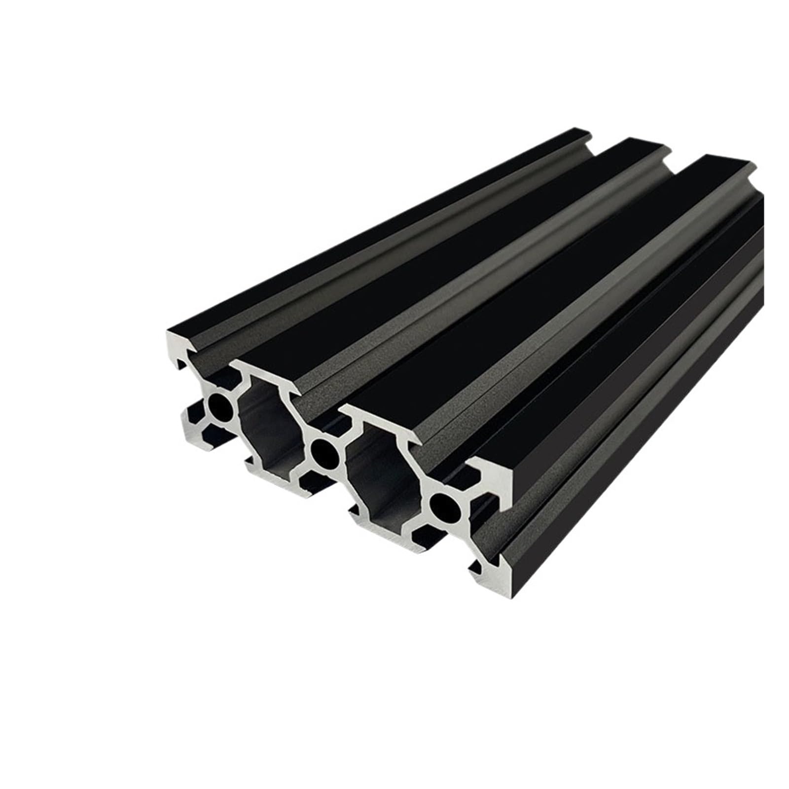 2 pezzi 2060 V Slot profilo in alluminio estrusione telaio anodizzato 200-1000 lunghezza nero (250 mm)