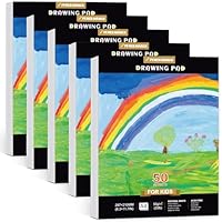 PENCILMARCH A4 Drawing Pad for Kids – 5 Pack (250 Sheets in Total), Sketch Pad for Kids, Drawing Paper for Kids, Perfect Colouring Book for Kids, Teen Arts and Craft Activities