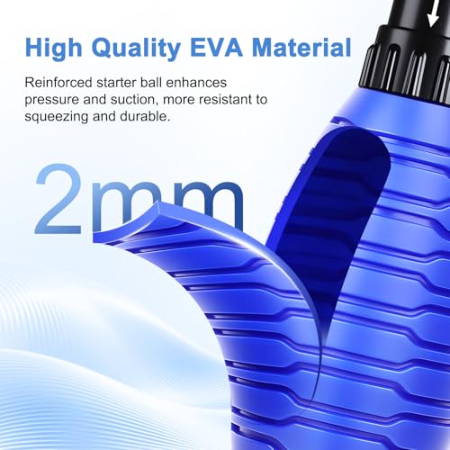 Image of fishkeeper Siphon Ball Pump Head Replacement - 256GPH High Pressure Quick Start Vacuum Pump, Compatible with FK018 and Most Manual Aquarium Gravel Cleaners for Easy Water Change (Large)
