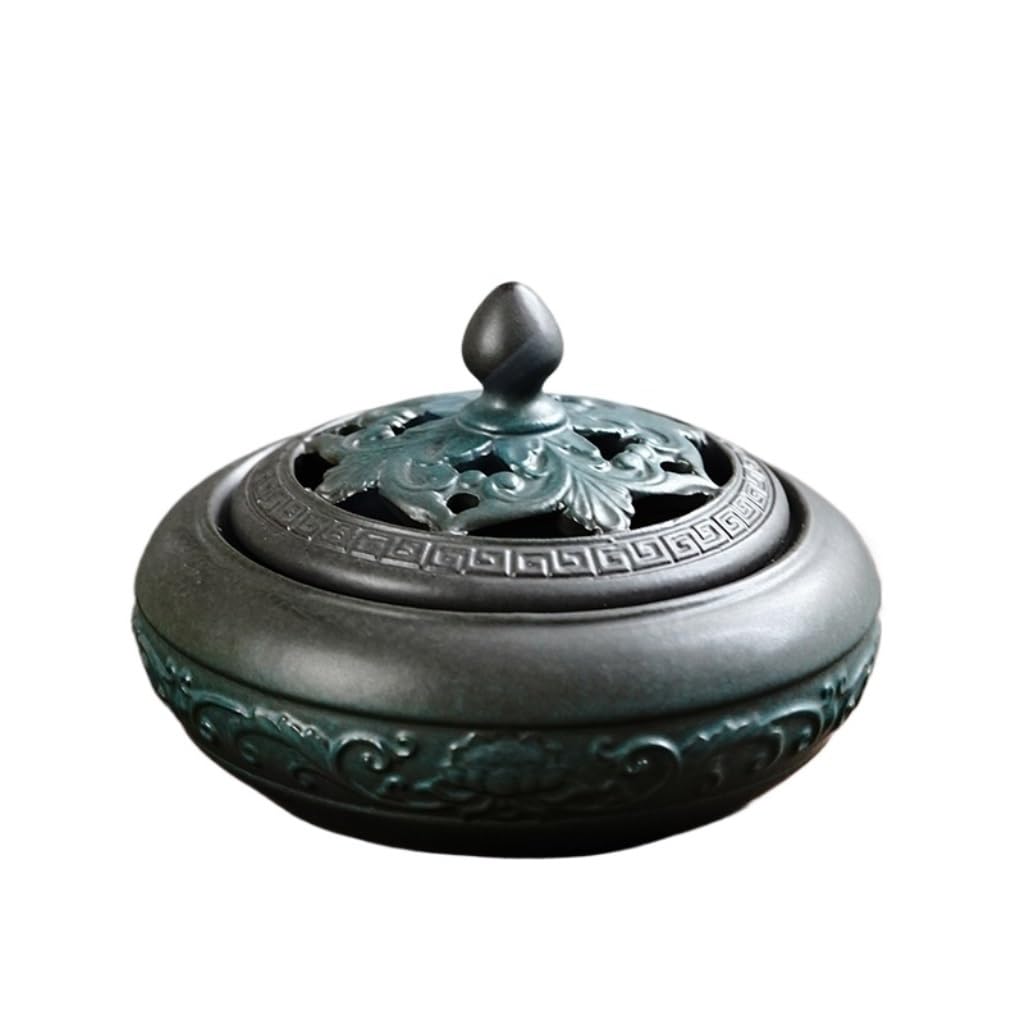 Incense Holder Base Antique Incense Burner Ceramic Aromatherapy Tower Buddhist Temple Holder