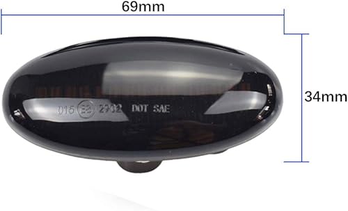 Miniatura 8 de Hacreyatu Para-Mazda 2 para Mazda 3 5 6 BT-50 MPV 2 piezas LED dinámica señal de giro lateral luz intermitente secuencial luz intermitente (amarillo)