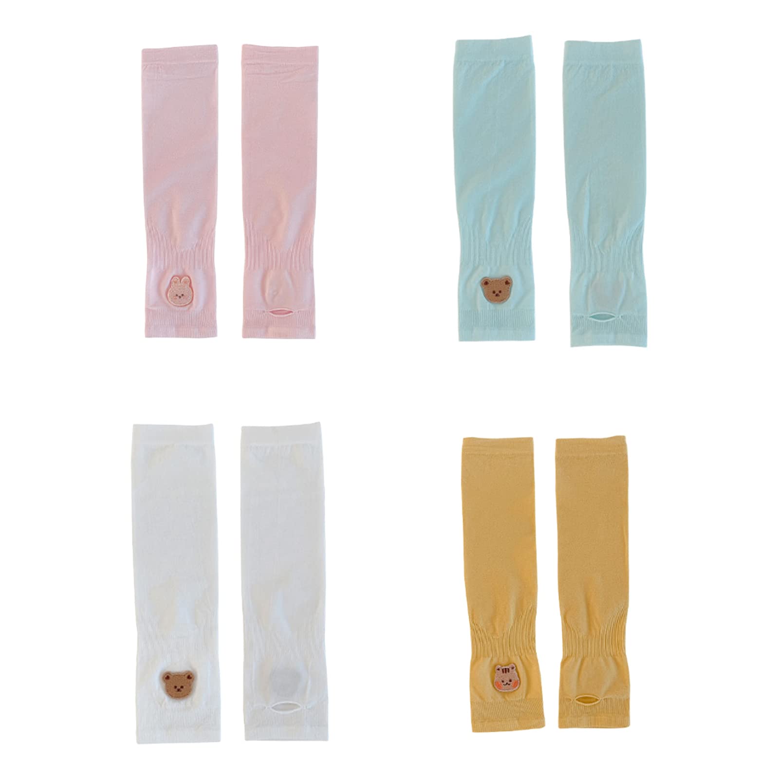 Armstulpen für Kinder (4–10 Jahre), Sonnenschutzärmel für Sport, rutschfest, UV-Ärmel, kühlende Abdeckung, für Jungen und Mädchen, Blauer Bär, One size