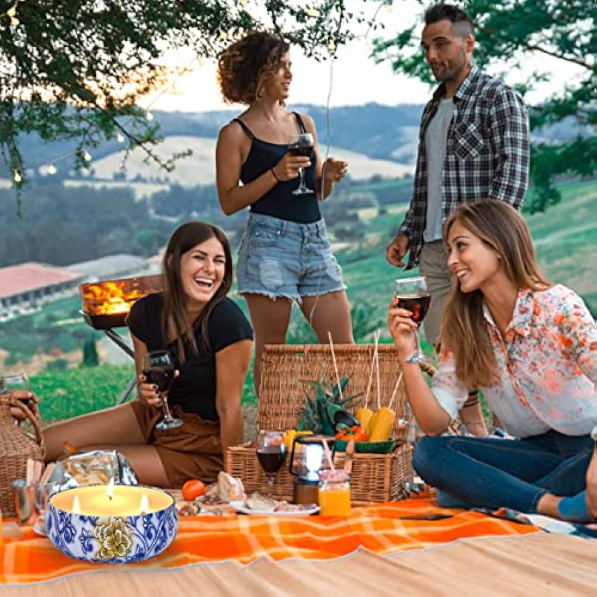 3 Pack Large Citronella Candles for Outdoor Use
