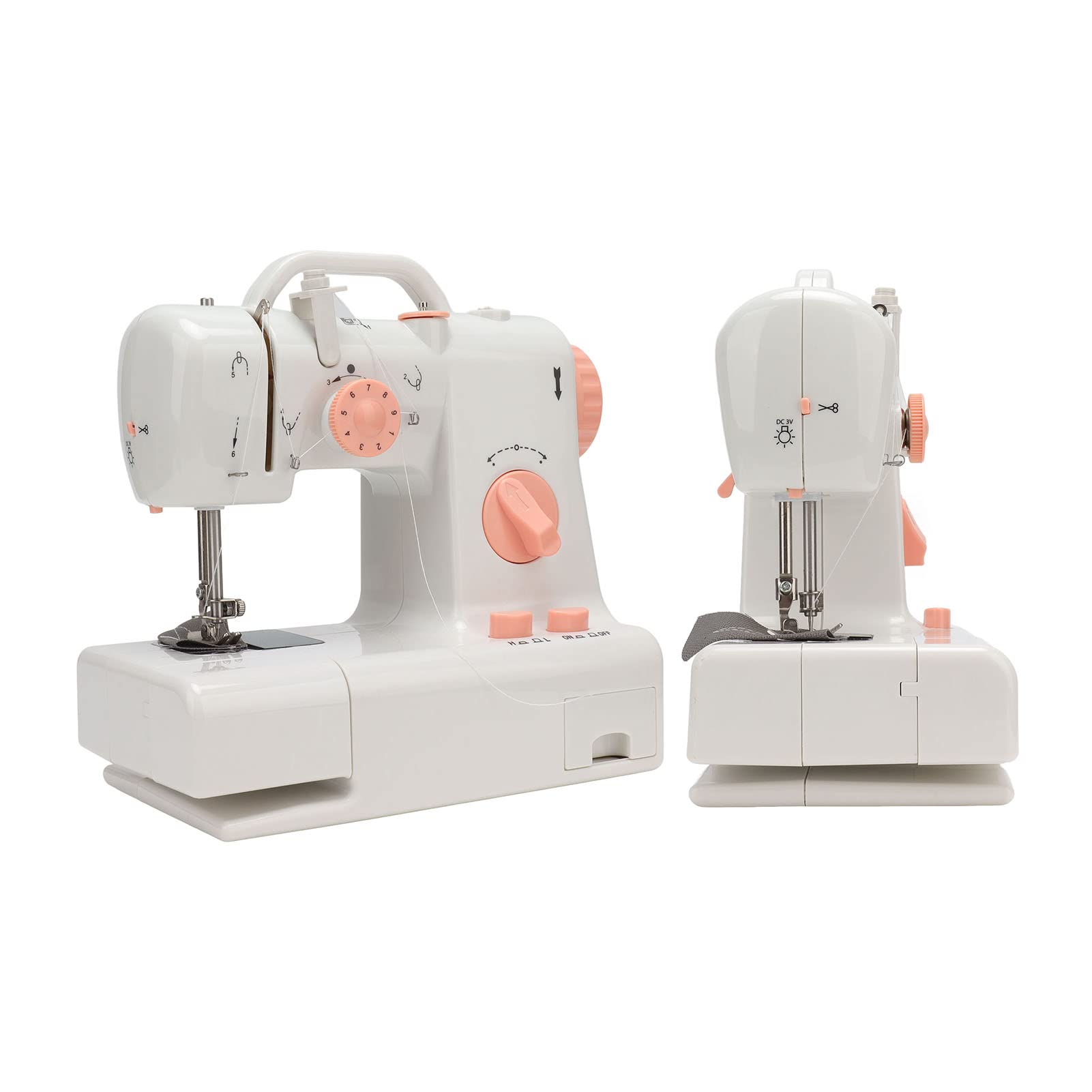 Mini Macchina da Cucire Portatile ABS AC DC 4 AA Alimentata (Spina europea 220 V)