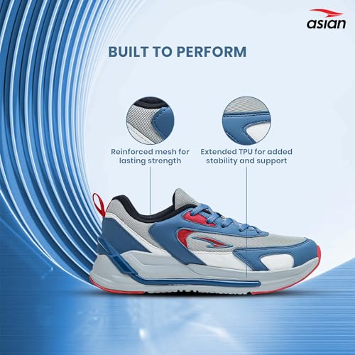 Image of ASIAN Powerkick-21 Men's Sporty Sneakers | Stylish Sports Shoes with Comfort for Boys | Lightweight Sole & Durable Grip, Perfect for Casual, Gym, Walking
