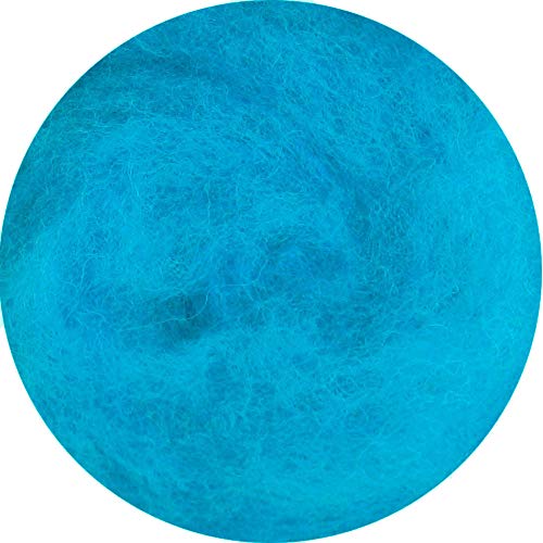 SIA COLLA-S 100% Wet and Dry Felting Wool - Turquoise Blue 25 g