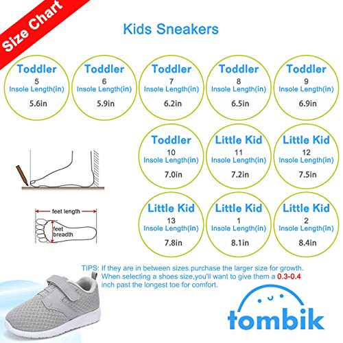 Image of tombik Toddler Shoes, Boys & Girls Lightweight Sneaker, Breathable Tennis Running Shoes for Active Play, Playground Fun, School