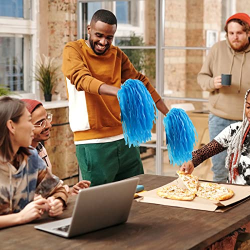 Faxco 12Pack Plastic Pom Poms Cheerleading Pom Poms Sports Dance Cheer Plastic Pom Pom For Rooters,Cheering Squard,Cheering Team #TOP5