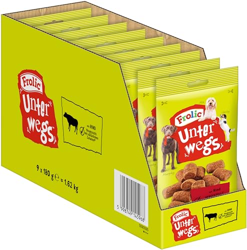 Frolic Hundesnacks UNTERWGS im Beutel mit Rind 9x180g – Ansicht 1