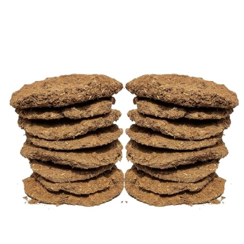 Dried Cow Dung Cakes for Agnihotra, Homa &amp; Vedic Fire Rituals 100% Natural, Sun-Dried, Handmade in India