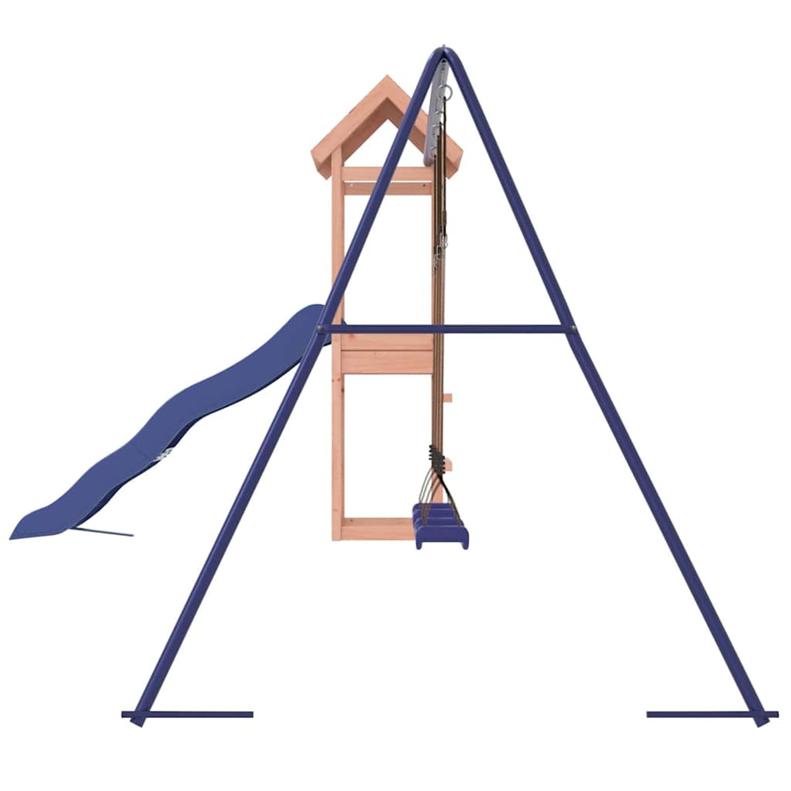 Gecheer Set da gioco esterno in legno massello di Douglas, struttura robusta con altalena e scivolo, parco giochi per bambini da giardino
