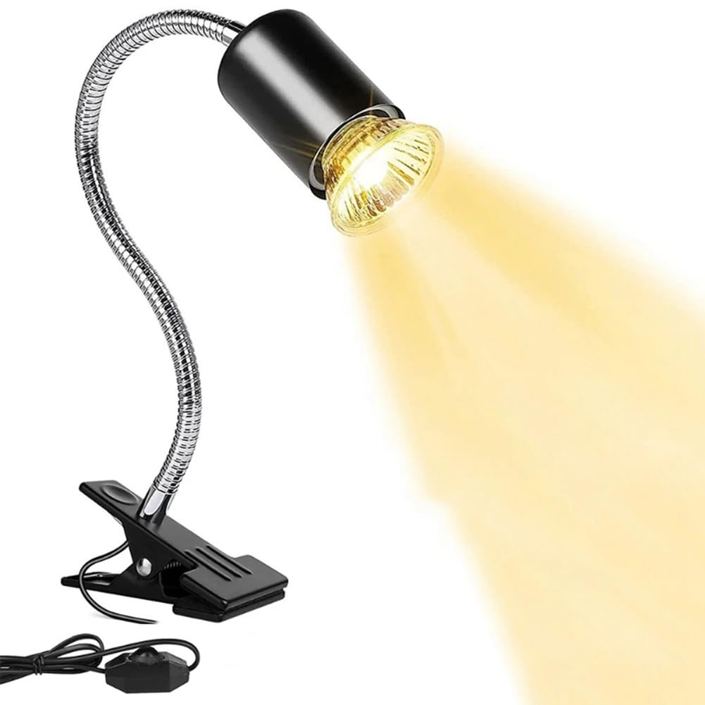 Luz UVB para reptiles con flexo giratorio que imita la luz solar de tortugas