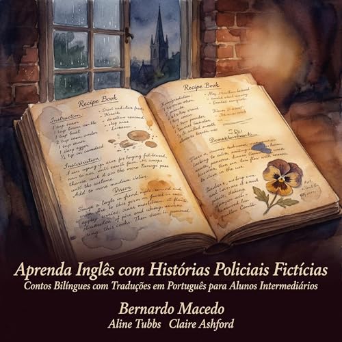 Diseño de la portada del título Aprenda Ingl&ecirc;s com Hist&oacute;rias Policiais Fict&iacute;cias