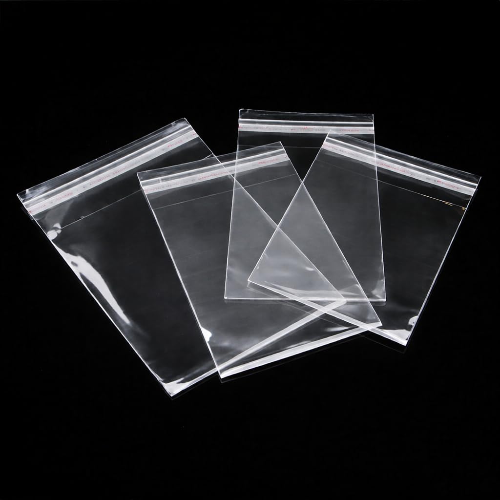 Inflate Decorate Ltd. Clear 500 Pack Self Sealing Cellophane Bags, Transparent Self-Adhesive Opp Gift Bags For Treats, Cookies, Cards & Crafts (3" X 4")