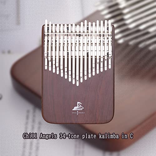 Chill Angels ECO Kalimba 34 touches accordées en C Double couche en bois d’ébène Piano à pouce Mbira Doigt Cadeau pour… - Les Beatles, Paul McCartney, John Lennon, RIngo Starr, George Harrison Chill Angels ECO Kalimba 34 touches accordées en C Double couche en bois d'ébène Piano à pouce Mbira Doigt Cadeau pour… – Image 7