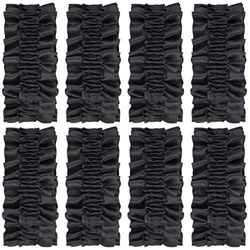 Newcotte 8 Pcs 20s Armband Garter for Men Roaring Arm Shirt Sleeve Garter Belt Costume for Halloween Party(Black)