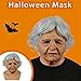Kapihi Halloween Mask Realistic Old Man Mask Creepy Human Latex Mask,Scary Wrinkle Halloween Cosplay Costume Mask Party Props (A)