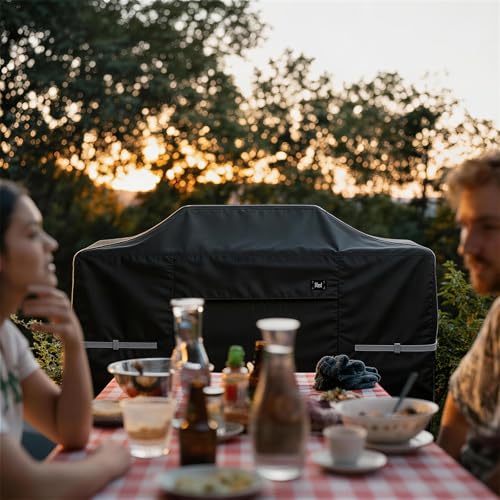 CUPICK Island Grill Cover, 600D Heavy Duty Waterproof Extra Large Grill Cover for 86 Inch Island with Center Grill Head, Tear Resistant Outdoor Kitchen Cover with Buckle, Drawstring, Air Vent, Black by CUPICK - Image 9