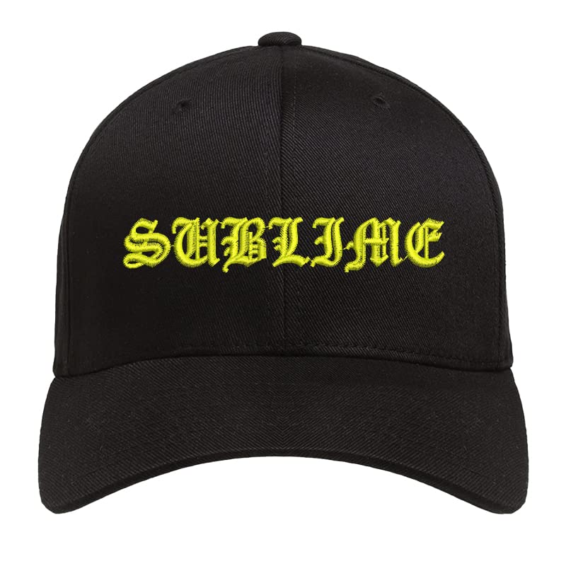 MR.LAMPFeeling Sublime Men Women Embroidered Cotton Hat Adjustable Strapback Baseball Cap Black
