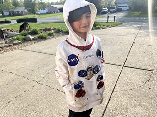 Saym Teen Boys' Galaxy Fleece Sweatshirts Pocket Pullover Hoodies 4-16Y No38 S White #TOP4