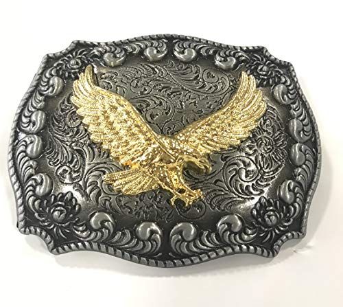 American Eagle Design Handmade Mens Leather Belt Flying Eagle Buckle 1.5" Wide Cocoa3