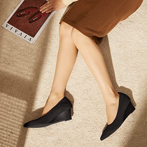 VIVAIA Aria Wedge 2.0 Women's Pointed Toe Wedge Pumps Shoes Comfortable Wedge Heels for Women Pumps with Arch Support3
