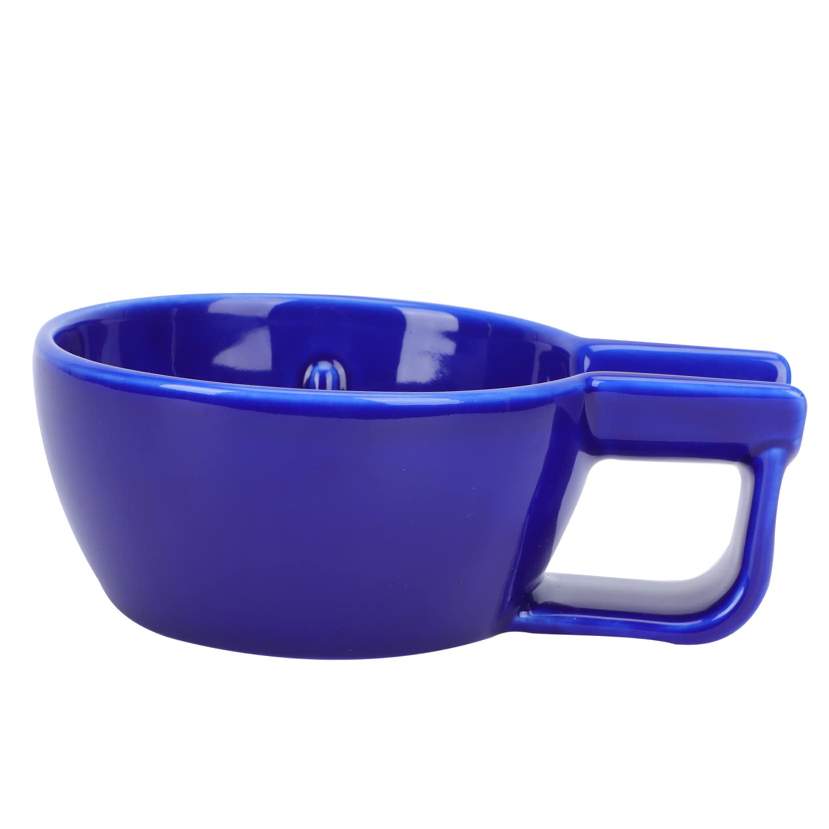 Ciotola da Barba in Ceramica Blu, Alta Capacità per Schiuma da Barba Densa, Ciotola per Rasatura Uomo, Accessorio per Cura Personale Quotidiana