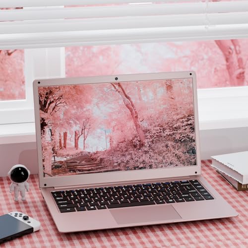 Image of 14'' Windows Laptop,Computer laptops,Celeron N4000 Processor, 8 GB RAM, 256 GB Storage,WiFi 5, Bluetooth 5.0,Windows 11, Laptop for Business, Office or Student use (Pink)