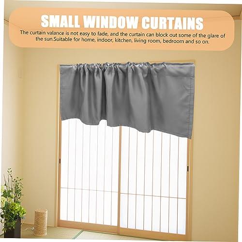 Cenefas cortas grises Cabilock de algodón premium para ventanas elegantes de cocina 7