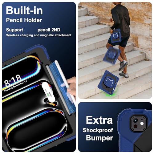 Coque iPad Pro 13 M5 antichoc et robuste avec béquille intégrée