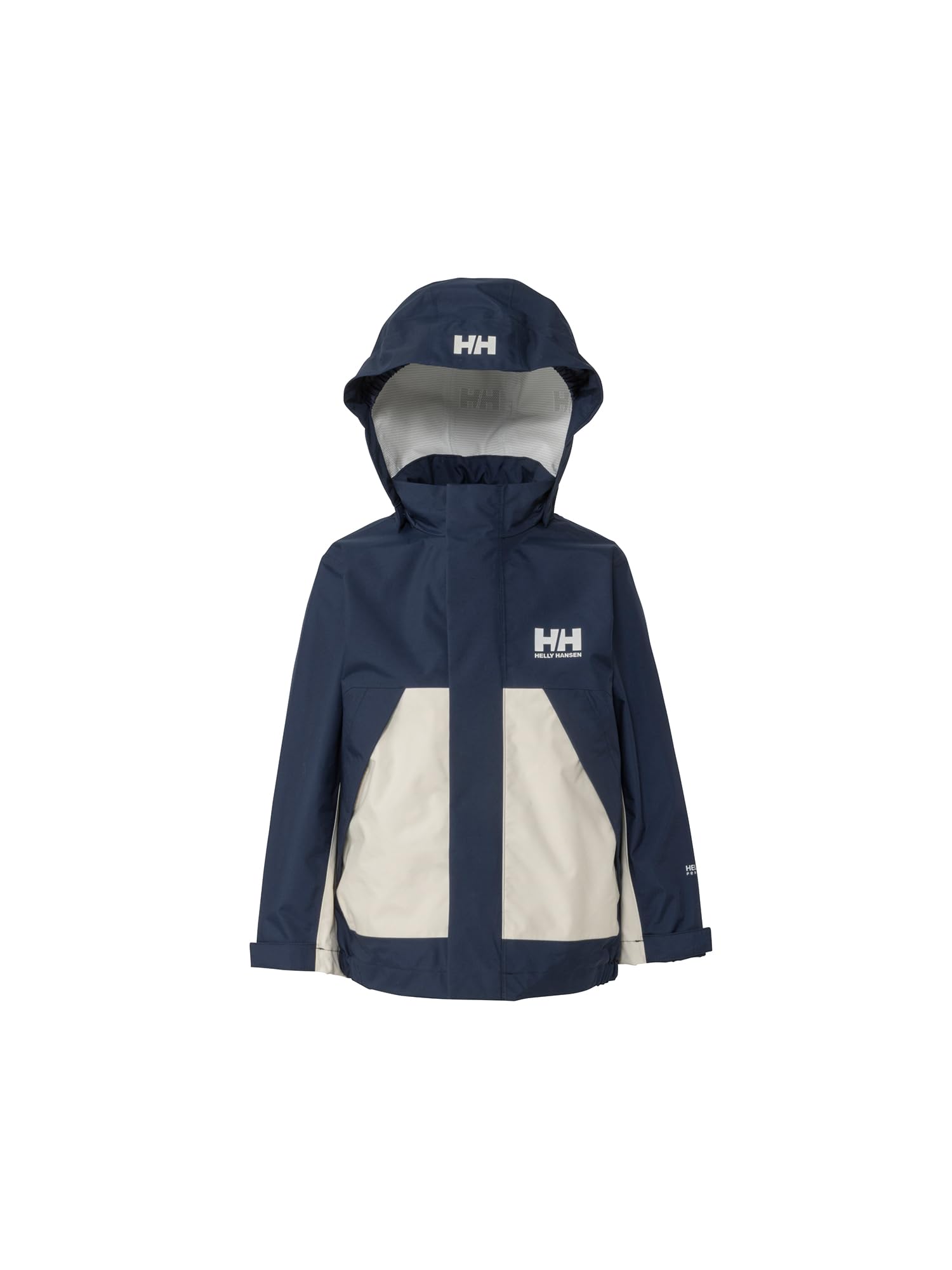 ヘリーハンセン レイングッズ スカンザレインジャケット  110  オーシャンネービー×アイボリー(OI) Amazon | K Scandza Rain Jacket オーシャンネイビー/アイボリー 100