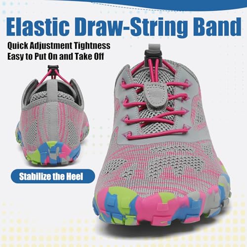 Image of SAGUARO Womens Mens Barefoot Shoes Minimalist Trail Runner Wide Toe Box Zero Drop Outdoor Cross Training Shoe
