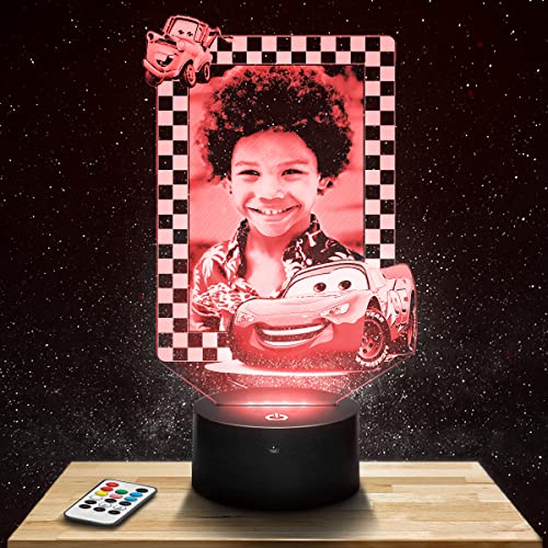 Lampephoto.fr Veilleuse Photo 3D Personnalisée par gravure laser, idéal Cadeau Naissance,Baptême, Anniversaire, Texte Personnalisable, Lampe enfant...