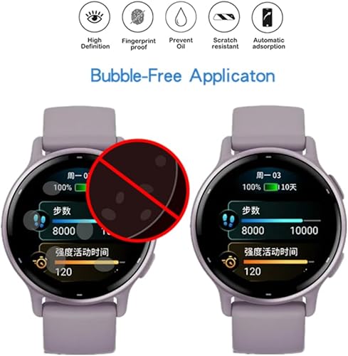 Miniatura 5 de Protector de pantalla compatible con Garmin vívoactive 6/vívoactive 5, película protectora invisible de cobertura completa de TPU HD (6 unidades)