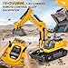 Kodbiby RC Excavator, 1:14 Scales 15CH RC Excavator for Teens, 2.4GHz RC Construction Vehicles with Bulldozering, Engineering Digger Vehicles with Lights&Music 360°Rotation One-Touch Function for 14+
