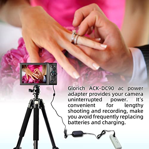 Glorich ACK-DC90 Adaptador de alimentação CA DR-90 DC Acoplador NB-11L NB-11LH Fonte de alimentação