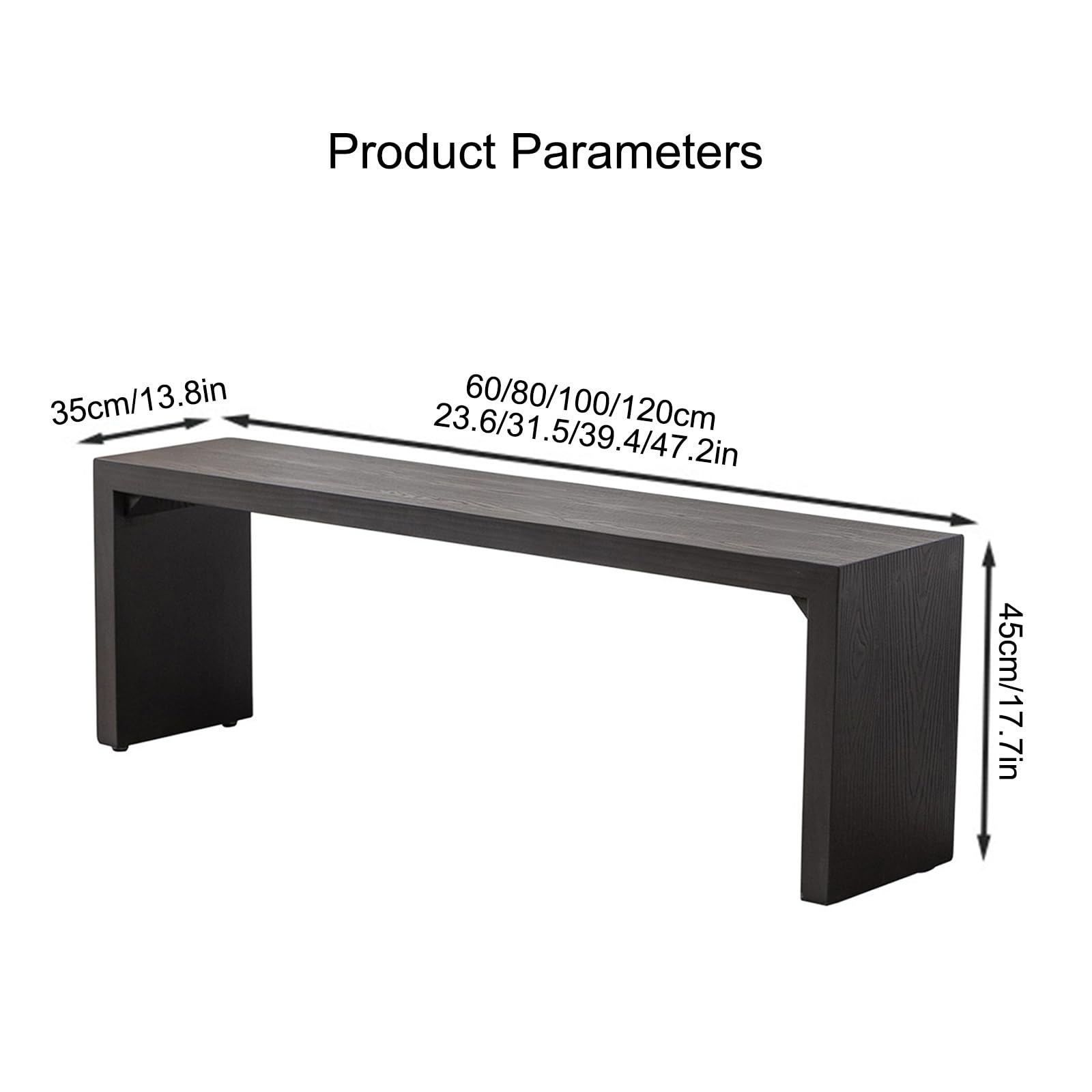JHDXL Banco Zapatero de Madera, Banco de Entrada Organizador de Banco de Almacenaje, Moderno de Siglo Mediados Banco de Comedor para Pasillo, salón, Cuarto de baño(120cm/47.2in)