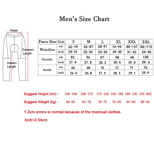 Men's Cycling Bib Tights 4D Padded Winter Thermal Wear Up Classic Series Bike Pants Outdoor Leggings Cycle Riding Bike Clothes (S, BIB) Black - Thumbnail 2