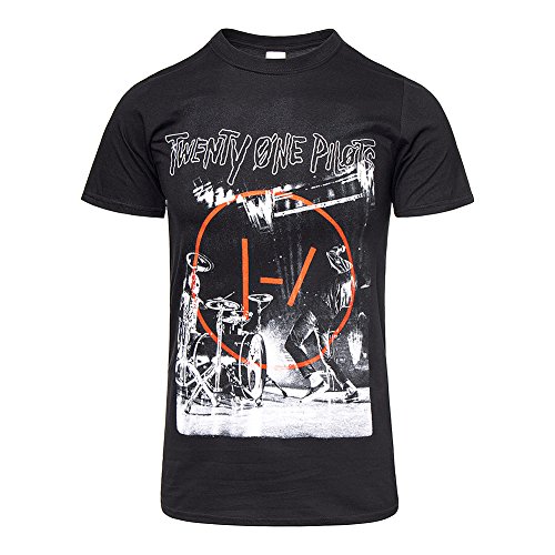 Twenty One Pilots Camiseta negra Stage Hombre, Negro, M