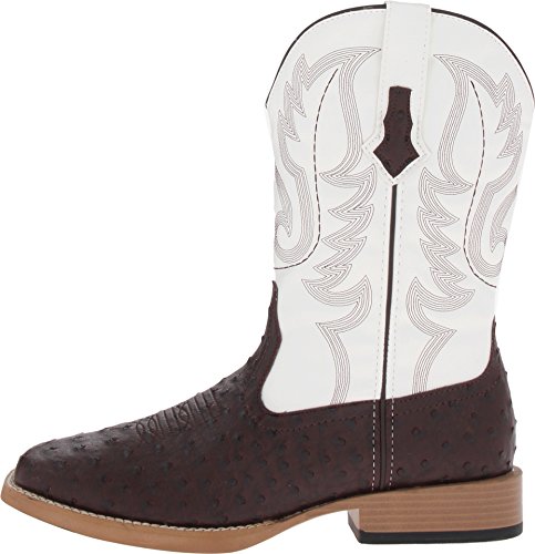Image of ROPER Mens Bumps Ostrich Square Toe Casual Boots Mid Calf - Brown, White