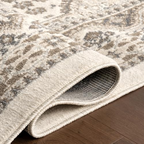 Nuloom OWMN04A-8010 8X10 Becca Traditional Tiled Area Rug, Beige, Faded Transitional Design, Stain Resistant, For Bedroom, Dining Room, Living Room, Hallway thumb #2