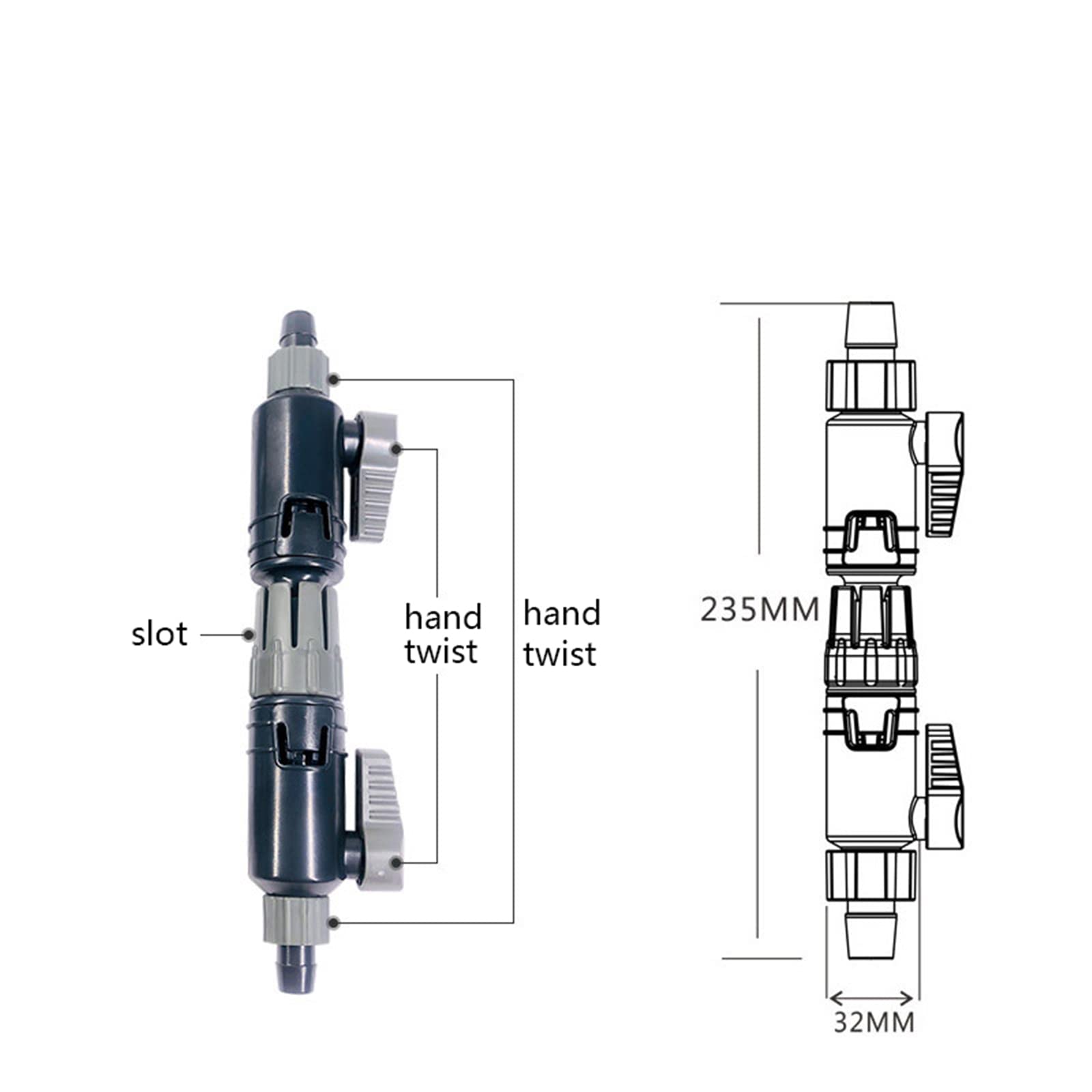 WANGCL Acquario Pesce Serbatoio Tubo Tubo 16-22mm Connettore a Sgancio Rapido Valvola di Controllo del Flusso d'Acqua Connettore Connettore Filtro Acquario