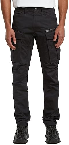 G-STAR Pantalones Rovic Zip 3D Regular Tapered para Hombre, Negro (dk black D021