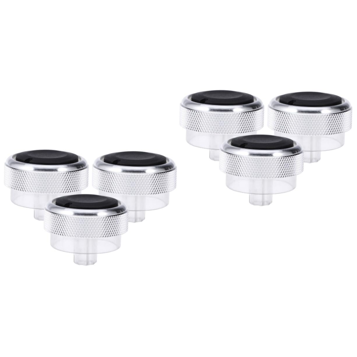 Gatuida 6 Pcs Air Conditioning for Alloy Air Conditioning Air Conditioner Control Air Conditioning Control Air Conditioning Knob Button, 3pcsx2pcs, Silverx2pcs, 5GVYP7QJ2921MEF44U0WT1