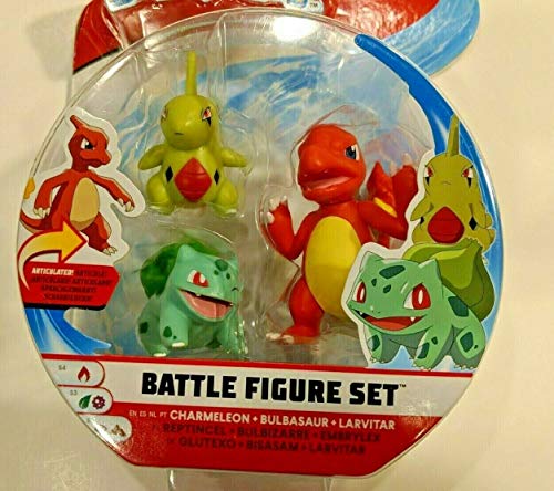 Wicked Pokemon Battle 3 Figure Set - Charmeleon, Bulbasaur & Larvitar
