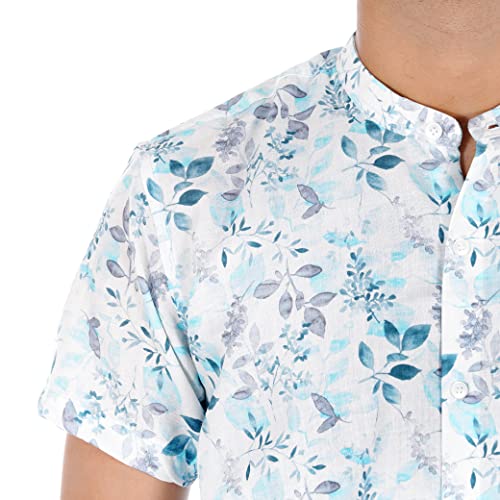 Image of Venisa Men's Cotton Blended Printed Casual Shirt