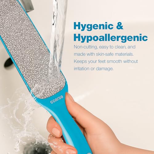 Image of Probelle Double Sided Multidirectional Nickel Foot File Callus Remover - Immediately Reduces calluses and Corns to Powder for Instant Results, Safe Tool (Blue)