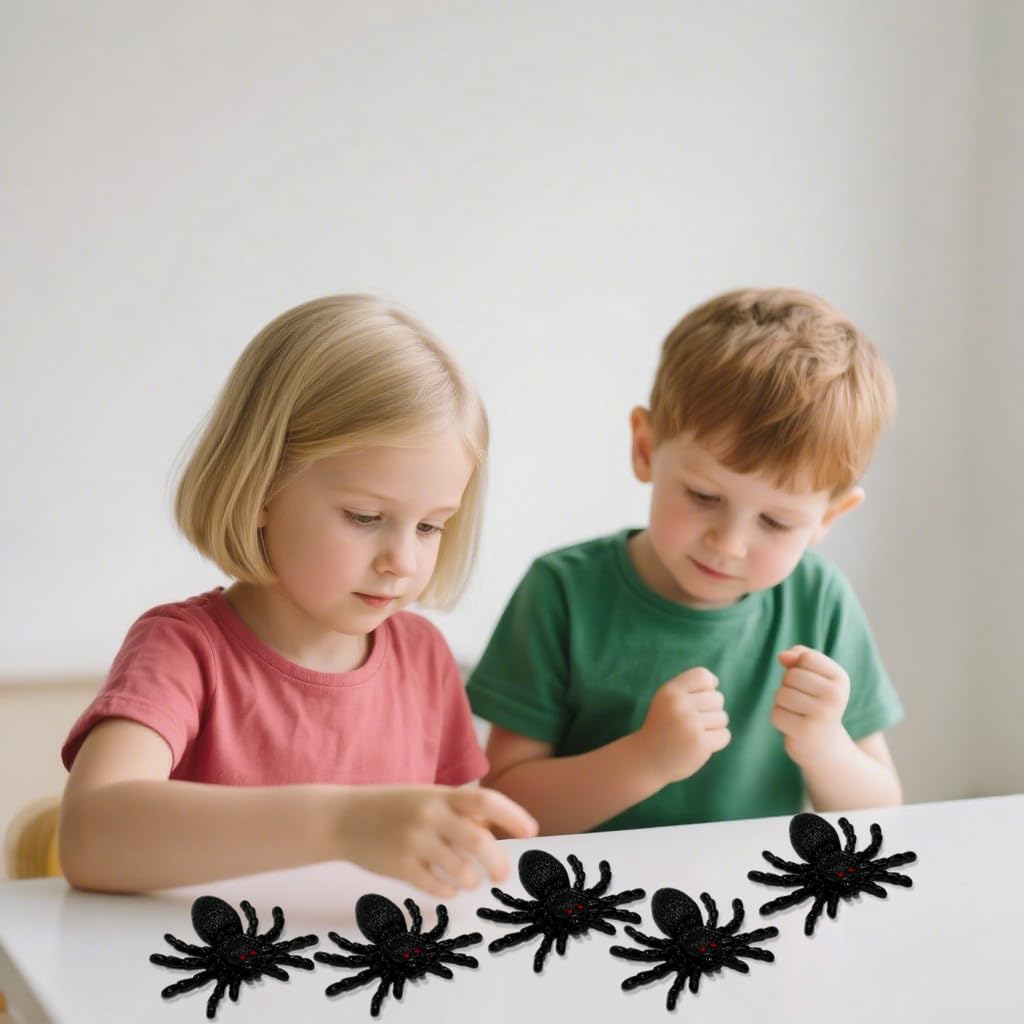 Super Stretch Sticky Mochi Squishy Spider,Kids Party Favors,Goody Bag Fillers,Halloween Basket Stuffers,Kids Birthday Gifts,Classroom Fidgets Toys Quiet (Black Series, 5)