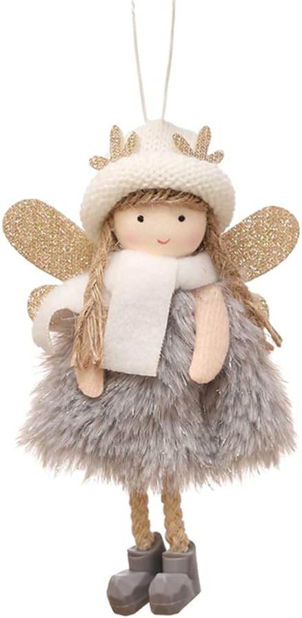 Cute Angel For Pendant Crafts Plush Elf Decoration Accessories For Christmas Trees Child Festival Gifts Party Ornam Angel Hanging Pendant