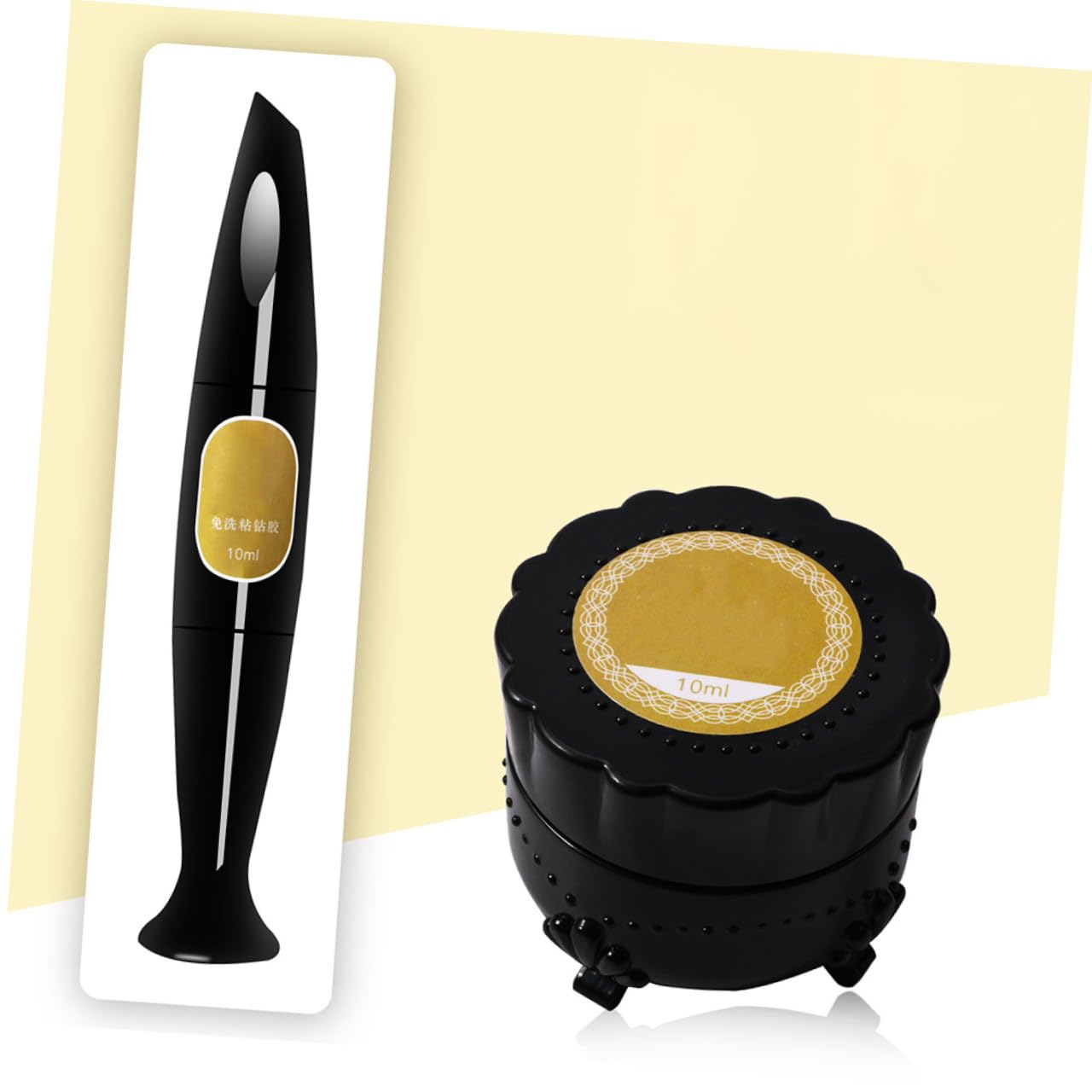 Healvian 3sets Penna Per Colla Per Unghie Gel Adesivo Per Decorazioni Nail Art Strumento Per Manicure Accessori Per Unghie Con Design Ago e Pennello Per Strass Resistente e Facile Da Usare